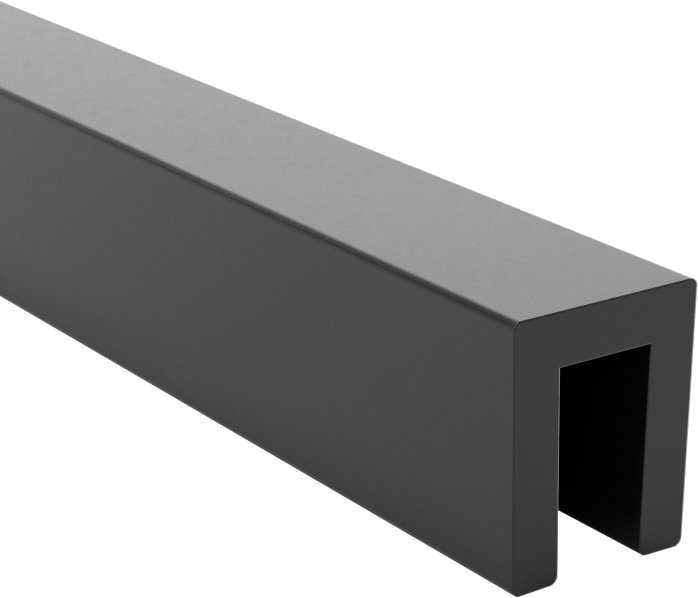 Neopren Kauçuk Kenar Çıtası, 1/8" Genişlik x 1/4" İç Yükseklik — 1⁄8", Siyah, 5⁄16"