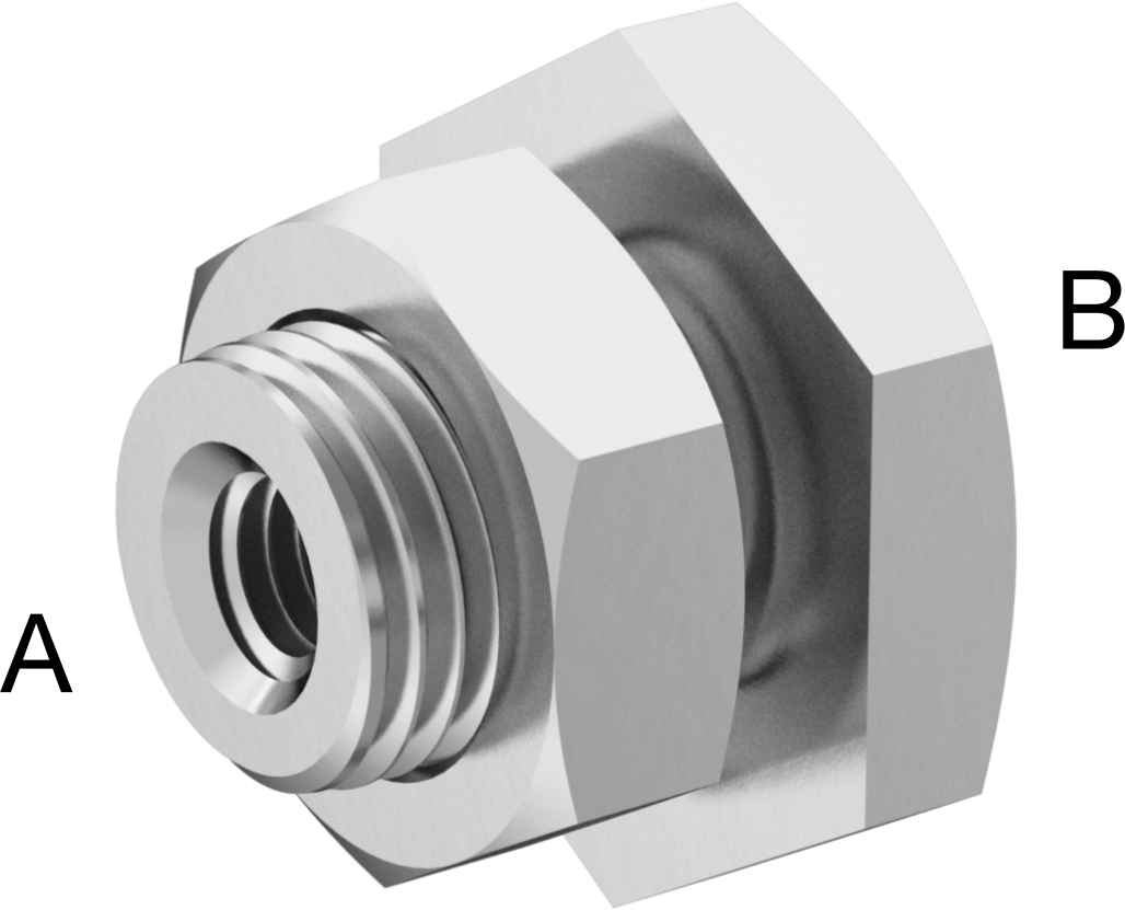 Yüksek Basınçlı Nikel Kaplı Pirinç Boru Bağlantı Parçası, Duvar Delikli Burç, M10x1mm Erkek, M5x0.8 mm Diş Dişi — Bushing, Reducing Adapt…
