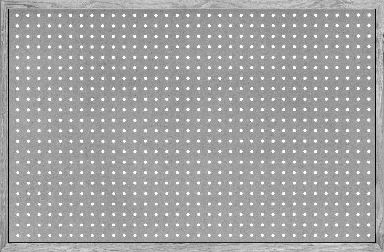 Delikli Pano, Meşe Çerçeveli, 36 inç Genişlik x 24 inç Yükseklik — 36", Hardboard, Wood, 24"