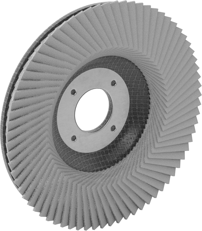Alüminyum için Kanatlı Zımpara Diski, Yumuşak Metal ve Metal Olmayan, Uzun Ömürlü, Dişsiz Mil Deliği, 4-1/2" Çap, 120 Kum