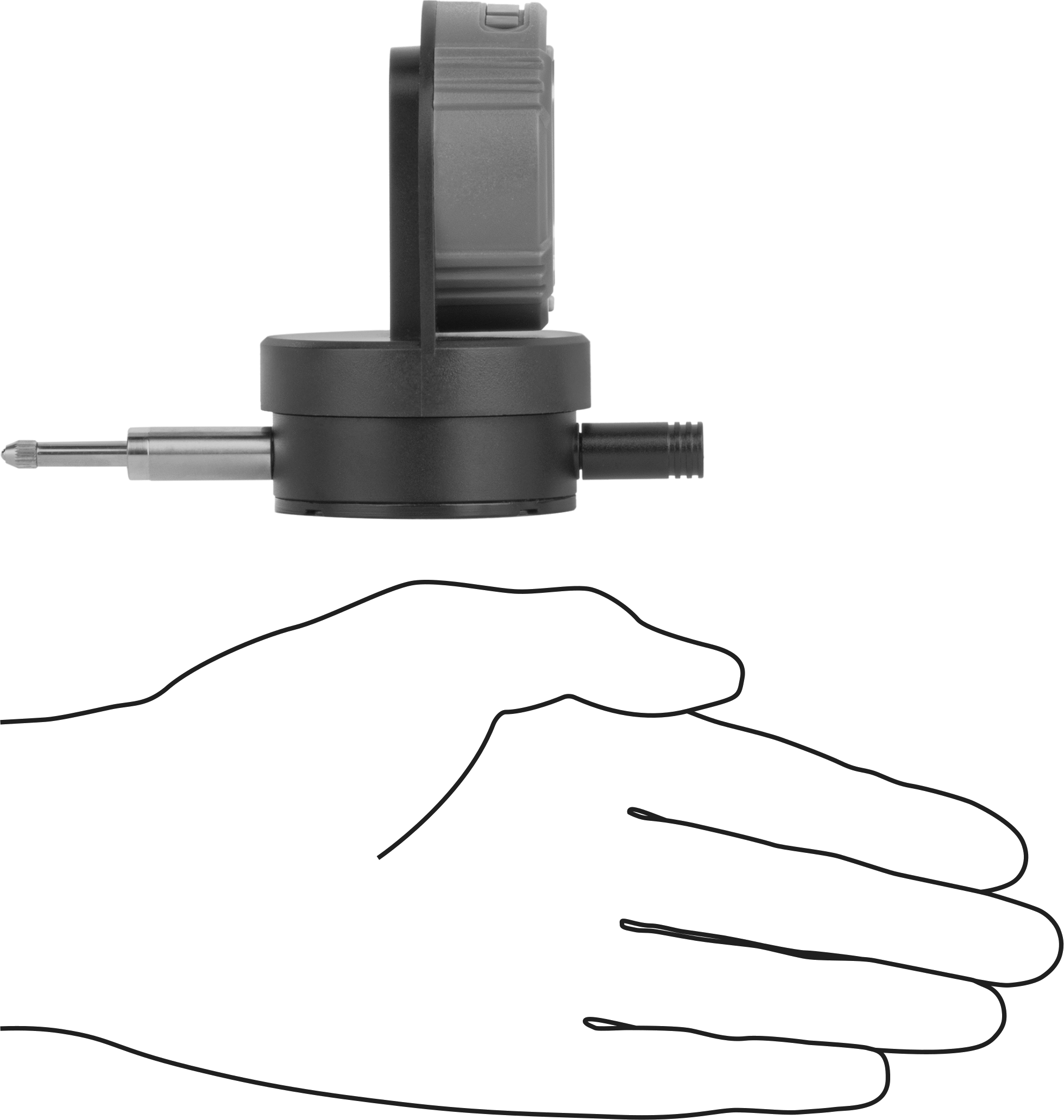 Sertifikalı Pistonlu Komparatör, Elektronik Sırt, 0" - 0.5"/0 mm - 12.7 mm Aralık