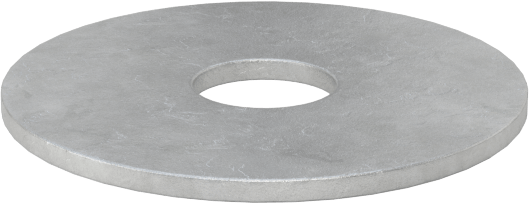 Büyük Boy Çelik Pul, Galvanizli, 3/8" Vida Boyutu için, 0.410" İç Çap, 1.500" Dış Çap