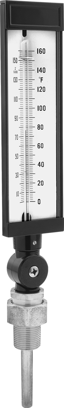 Ayarlanabilir Açılı Hızlı Tepkili Termometre, UNEF Dişli, 0° ila 160°F, 15-3/4" Toplam Yükseklik