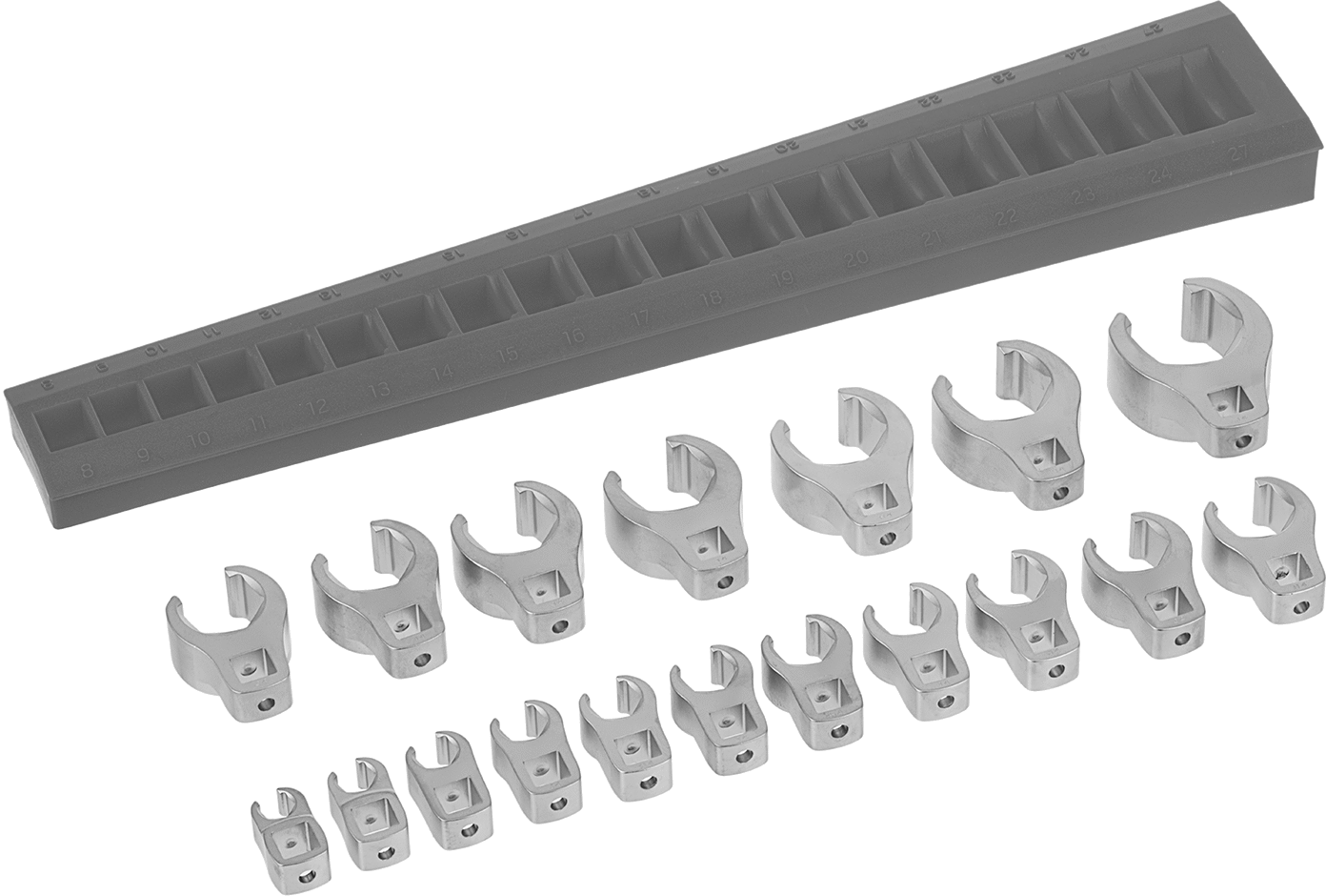 Sure-Grip Anahtar Başlığı, 18 Parça Set — Altıgen Sure Grip, 8 mm, 9 mm, 10 mm, 11 mm, 12 mm, 13 mm, 14 mm, 15 mm, 16 mm, 17 mm, 18 mm, 1…
