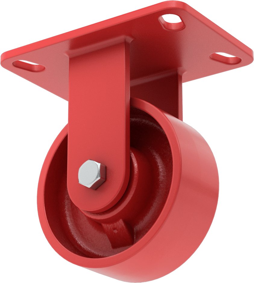 6-1/2" x 4-1/2" Plakalı Yüksek Kapasiteli Kingston Tekerlek, 5" Çaplı Metal Tekerlekli Sert