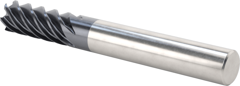 Hızlı Kesim Karbür Kare Uçlu Freze, TiAlN Kaplamalı, 6 Yiv, 8 mm Freze Çapı, 19 mm Kesme Uzunluğu