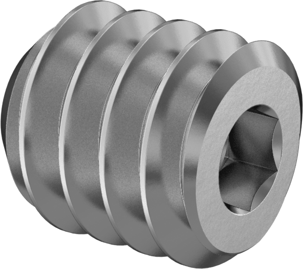 18-8 Paslanmaz Çelik Düz Uçlu Setskur, 2-56 Diş, 3/32" Uzunluk
