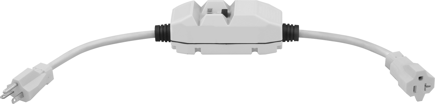 GFCI Uzatma Kablosu, NEMA 5-20 Fiş x NEMA 5-20 Priz, 2 Fit Uzunluk — 120V AC, 20 amp, 2 ft.