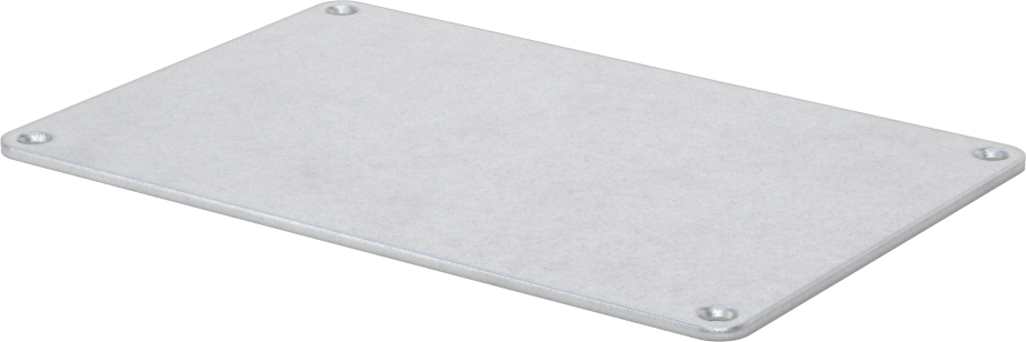 Devre Kartı Muhafazası için 4-1/4" x 2-3/4" Toz Geçirmez Uç Kapağı — Alüminyum, 4 1⁄4", 2 3⁄4"
