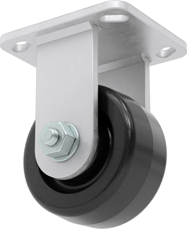 Yüksek Kapasiteli Kingston Tekerlek, 4-1/2" x 4" Plaka, 4" Çapında Fenolik Tekerlekli Sert