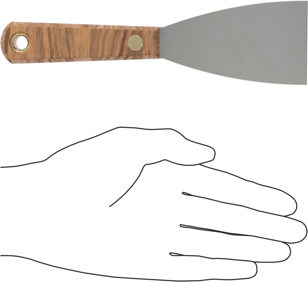 Çelik Bıçaklı Macun Sürme Bıçağı, Düz Kenarlı 2" Genişlik x 3.5" Uzunluk x 0.042" Kalınlıkta Bıçak