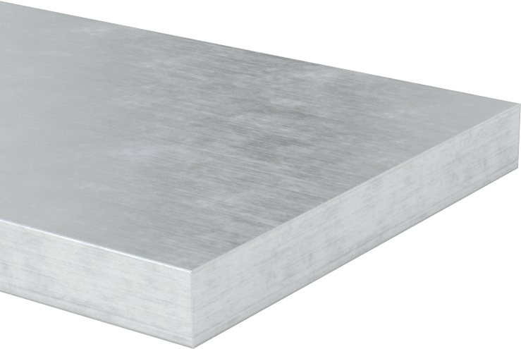 Dar Toleranslı Yüksek Mukavemetli 2024 Alüminyum, 1/4" Kalınlık x 2" Genişlik x 12" Uzunluk
