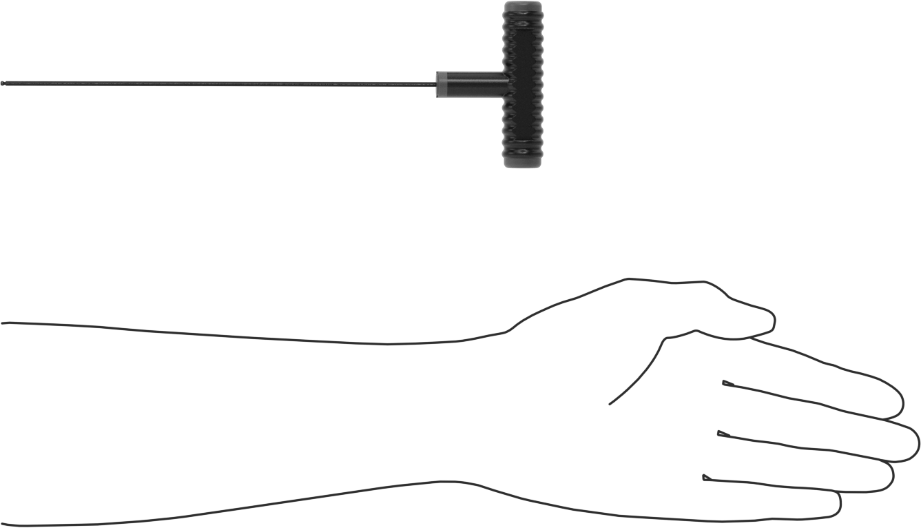 Kolay Hizalama Top Uçlu T-Saplı Anahtar, 2 mm Tahrik Boyutu, Siyah Oksit Çelik, Ultra Grip