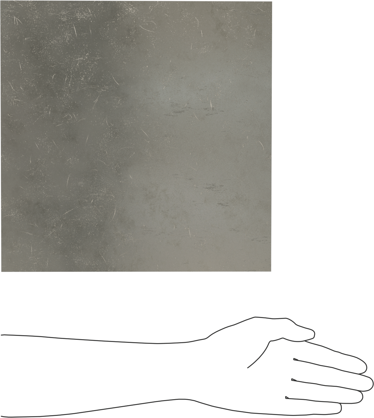 Çinko Folyo, 0.008" Kalınlık x 12" Genişlik x 12" Uzunluk