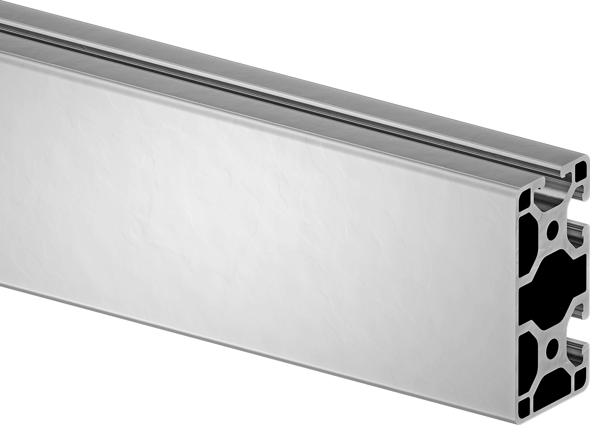 T-Yivli Çerçeve, Çift Köşeli Üç Yivli Ray, 80 mm Yükseklik x 40 mm Genişlik — 80mm, 40mm, İçi Boş