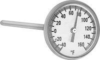 Karanlıkta Parlayan Cep Termometresi, -40° ila 160°F