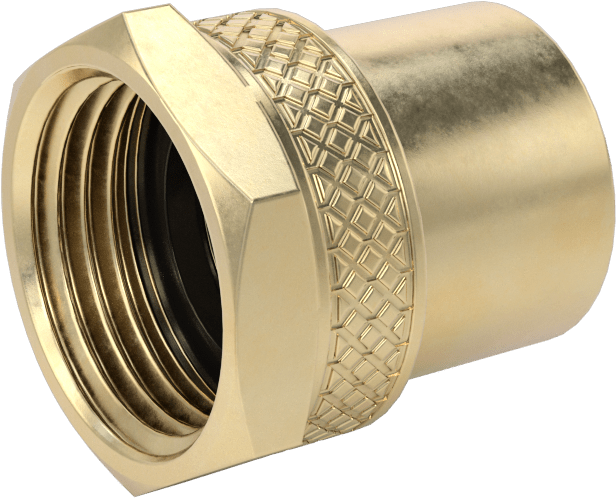 Pirinç Bahçe Hortumu Bağlantı Parçası, Düz Adaptör, 3/4 GHT Dişi x 1/2 NPT Dişi