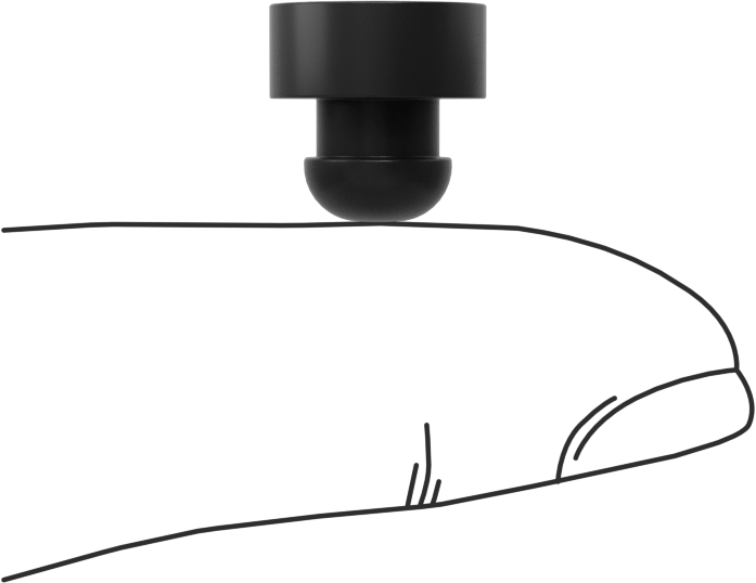 Plastik Sıkı Geçmeli Tamponlar, 1/4" İç Çap için, 19/64" Sırt Çapı, Siyah