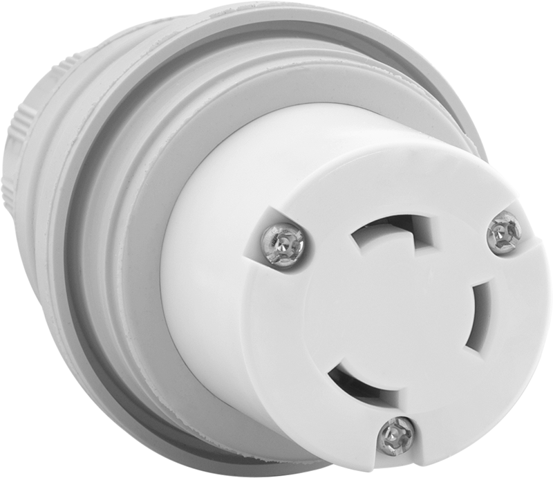 Yıkanabilir Döner Kilit Konektörü, Topraklı Üç Yuvalı Soket, NEMA L5-30 — L5-30, 125V AC, Aşındırıcı, Tozlu, Yağlı, Dış Mekan, Dalgıç, Yı…