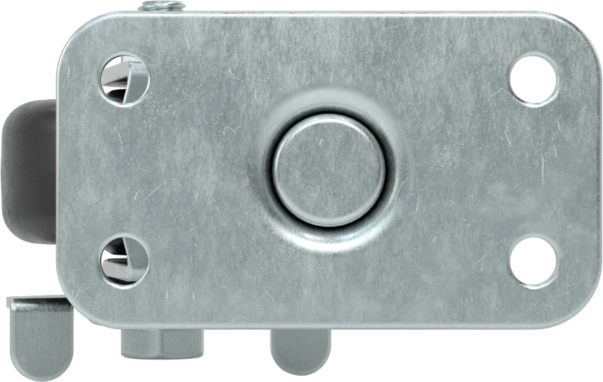 3" x 1-3/4" Plakalı Mighty-Lite Tekerlek, Frenli ve 2" Çapında 90A Sertlikte Kauçuk Tekerlekli Döner Tekerlek