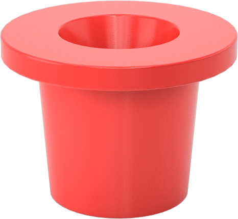 İçi Boş Konik Fişler, İçi Boş Yüksek Sıcaklık Konik Tapa, 3/8 Boru Boyutu için — Flanged, Taper, İtme Bağlantısı, Rubber, Silicone Rubber