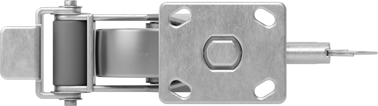 5" x 4" Montaj Plakalı Yüksek Kapasiteli Spartan Tekerlek, Kilitli ve 6 inç Çapında Çelik Tekerlekli Döner Tekerlek