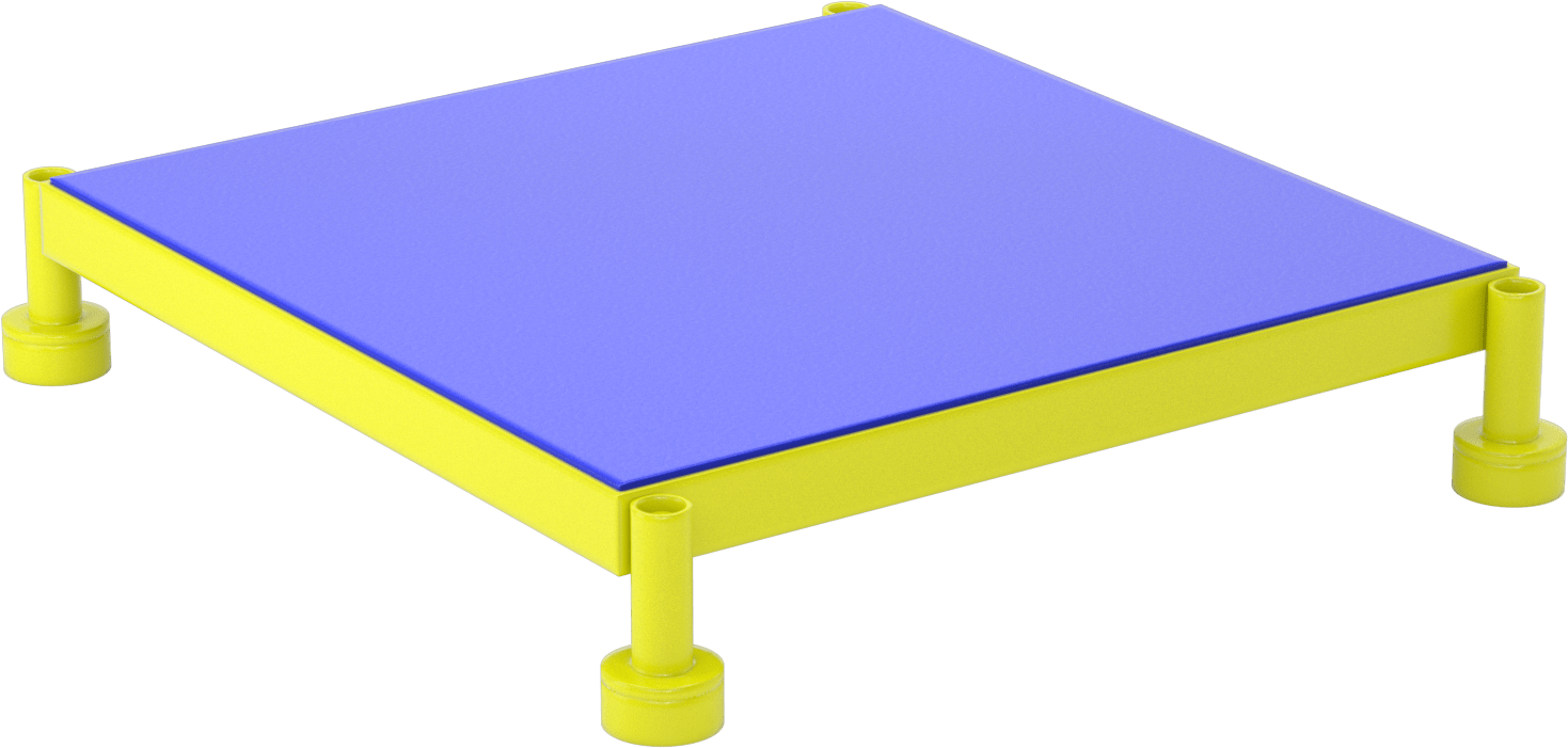 Yorgunluk Önleyici Çalışma Platformu, 5"-8" Yükseklik x 24" Genişlik x 24" Derinlik (Toplam) — Çelik, Çalışma Platformu, 800 lb.