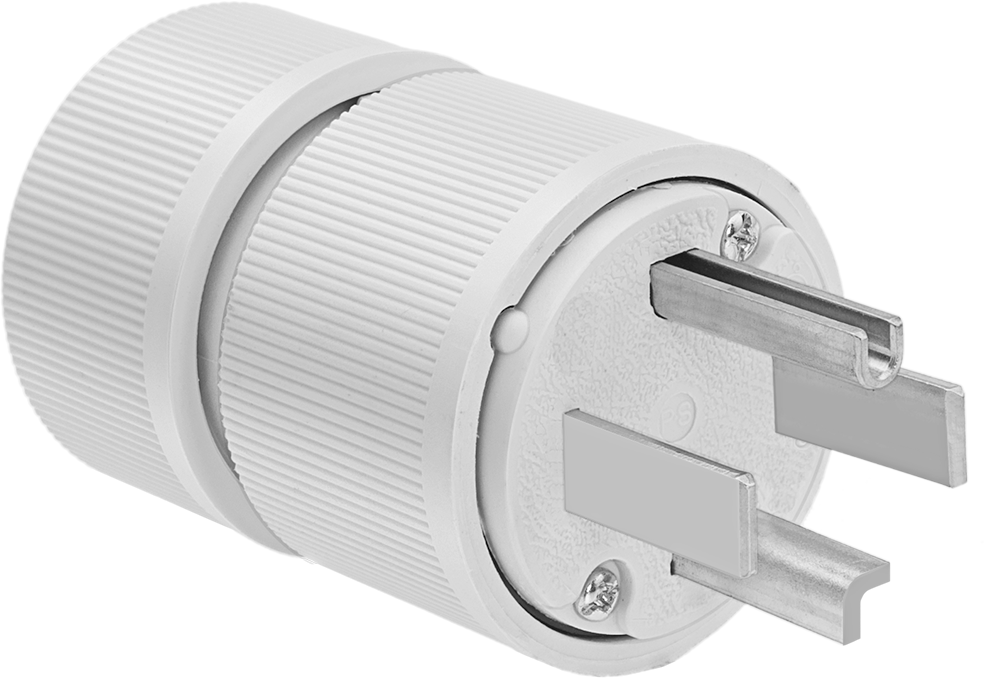 Düz Bıçaklı Konektör, Topraklanmış Dört Uçlu Fiş, NEMA 14-30, Sarı — 125V AC/250V AC, Erkek, 30A