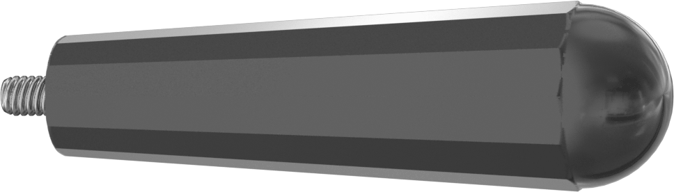 Plastik Konik Sap, 1/4"-20 Dişli 3/8" Uzunlukta Saplama — 1⁄4"-20, Kol, Makine, Sabit