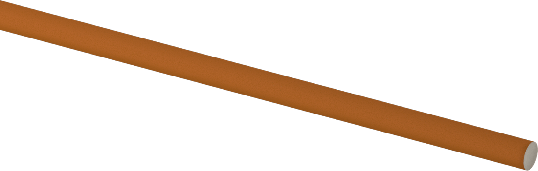 Alev Geciktirici Garolite G-10/FR4 Çubuk, Turuncu, 10 mm Çap