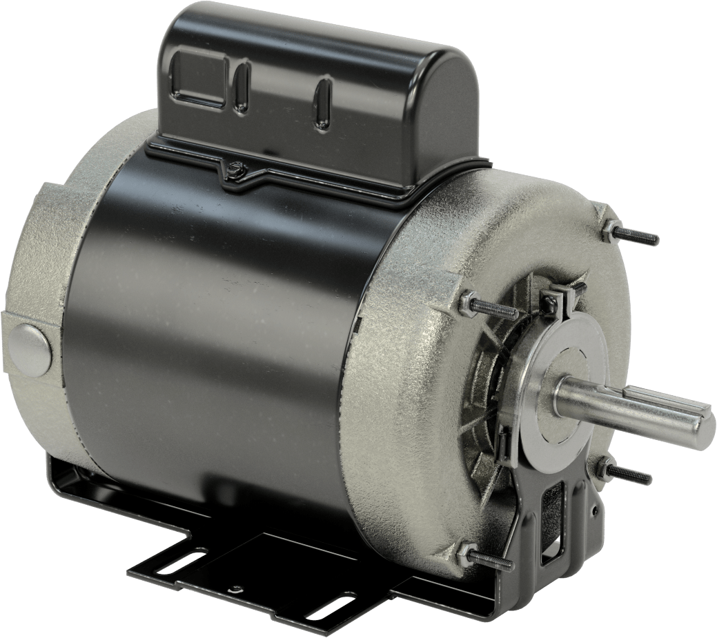 Doğrudan Tahrikli Fan Motoru, 2-5/8" uzunluğunda kamalı milli, NEMA K56Z, 850 rpm — 850 rpm, 5⁄8", Tekli