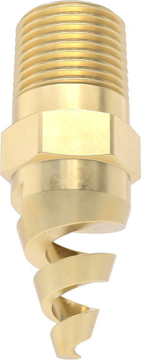 Yüksek Hacimli Tıkanmaya Dayanıklı Püskürtme Memesi, İçi Boş Konik, Pirinç, 1/2 NPT, 0.38" Delik Çapı, 50 Derece