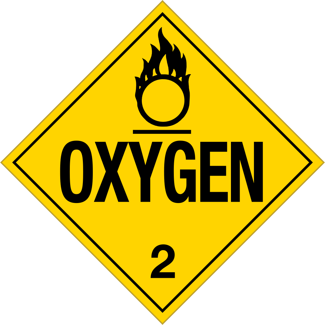 D.O.T. Araç İşaretleri, Yapışkanlı Arka Yüzeyli, (Oxygen-2)