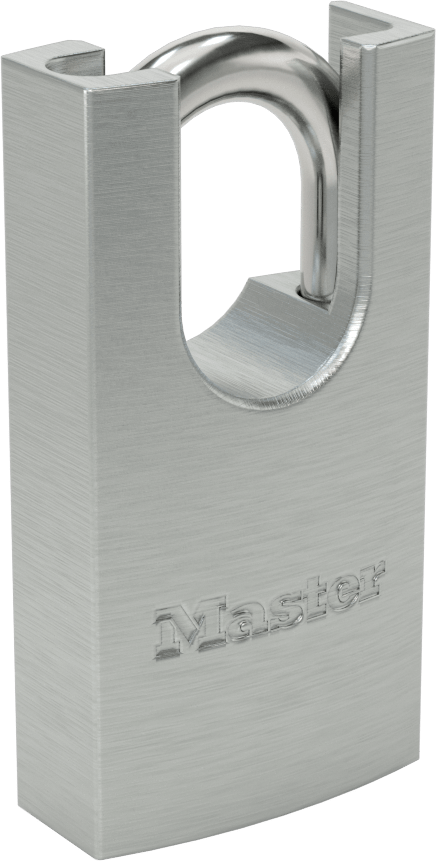 Katı Krom Kaplı Çelik Gövde Asma Kilidi, Kesilmeye Dayanıklı Anahtarlı Kilit, Master Lock 7045 — Aynı Anahtarlı, 5⁄16", Korumalı