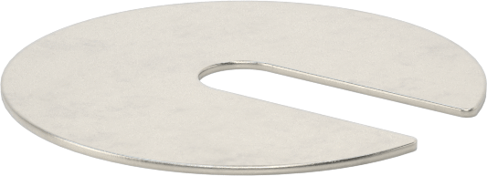 18-8 Paslanmaz Çelik Kolay Takılan Oluklu Pul, 9/32" Genişlik x 7/8" Derinlikli Yiv, 0.020 inç - 0.026 inç Kalınlık
