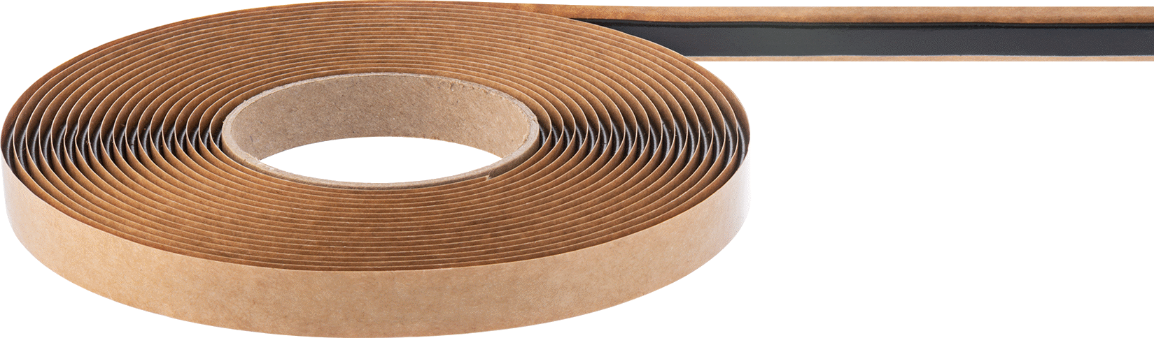 Kauçuk Sızdırmazlık Bandı, Butil Kauçuk, 3/8" Genişlik, 25 Fit Uzunluk — 3⁄8", Siyah, Butyl, Rubber