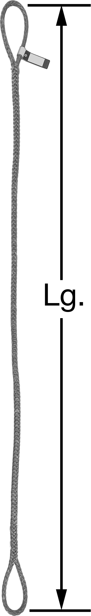 Halat Askı, 1/4" Çap, 4 Fit Uzunluk