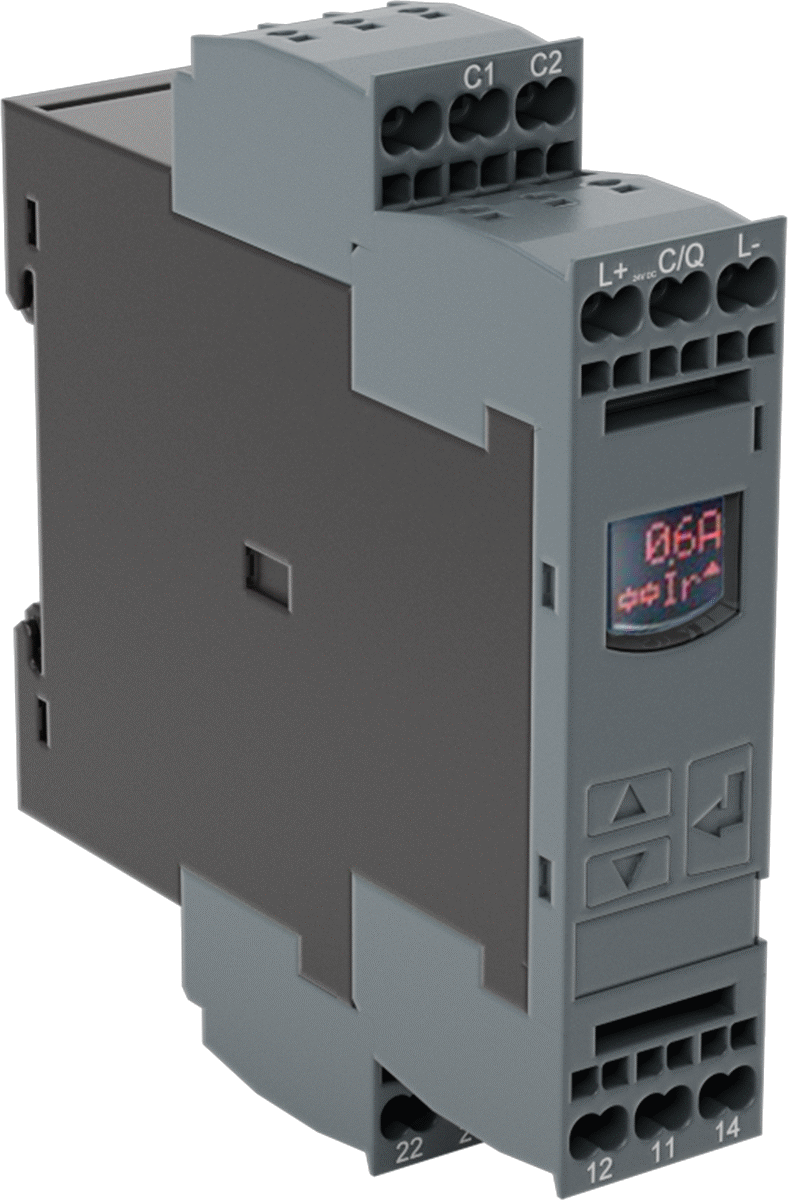 Toprak Kaçağı İzleme Rölesi, 12 Yaylı Kelepçe Terminali ve Io Linkli — 24V DC, DIN Rail, 2