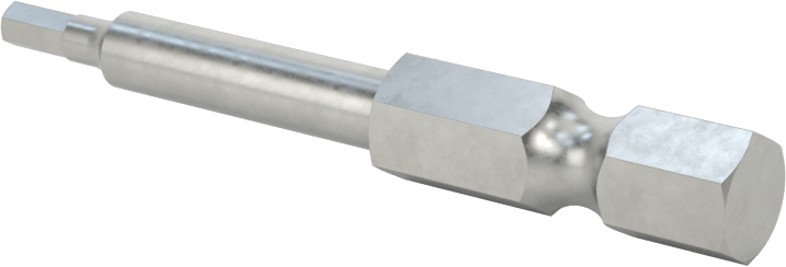 Altıgen Uç, Elektrikli Aletler için 1/4" Altıgen Şaft, 3/32" Boyut, 2" Toplam Uzunluk