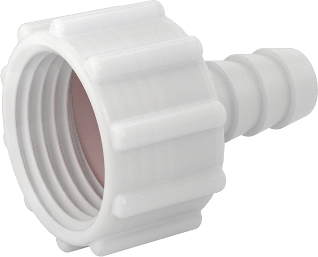 Plastik Bahçe Hortumu Bağlantı Parçası, 1/2" Hortum İç Çapı x 3/4 GHT Dişi için Tırnaklı Adaptör