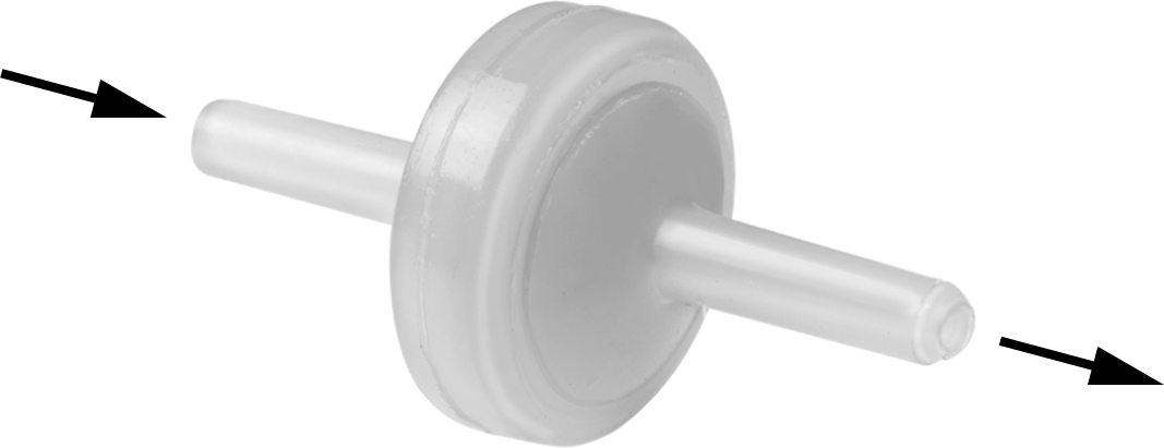 Çekvalf, Yüksek Çevrimli, Naylon Gövde, Dişsiz, 1/8" Boru İç Çapı için — Nylon, Plastic, 0.5 psi, Hava, Su