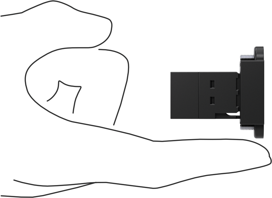 Keystone Duvar Plakaları için USB Adaptörü, USB A Dişi x USB A Dişi, Standart 3.2 Gen 1