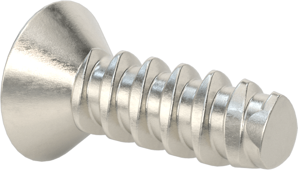 Plastik için Paslanmaz Çelik Havşa Başlı Diş Açıcı Vidalar, Phillips Tahrik, 1/4" Vida Boyutu, 3/4" Uzunluk