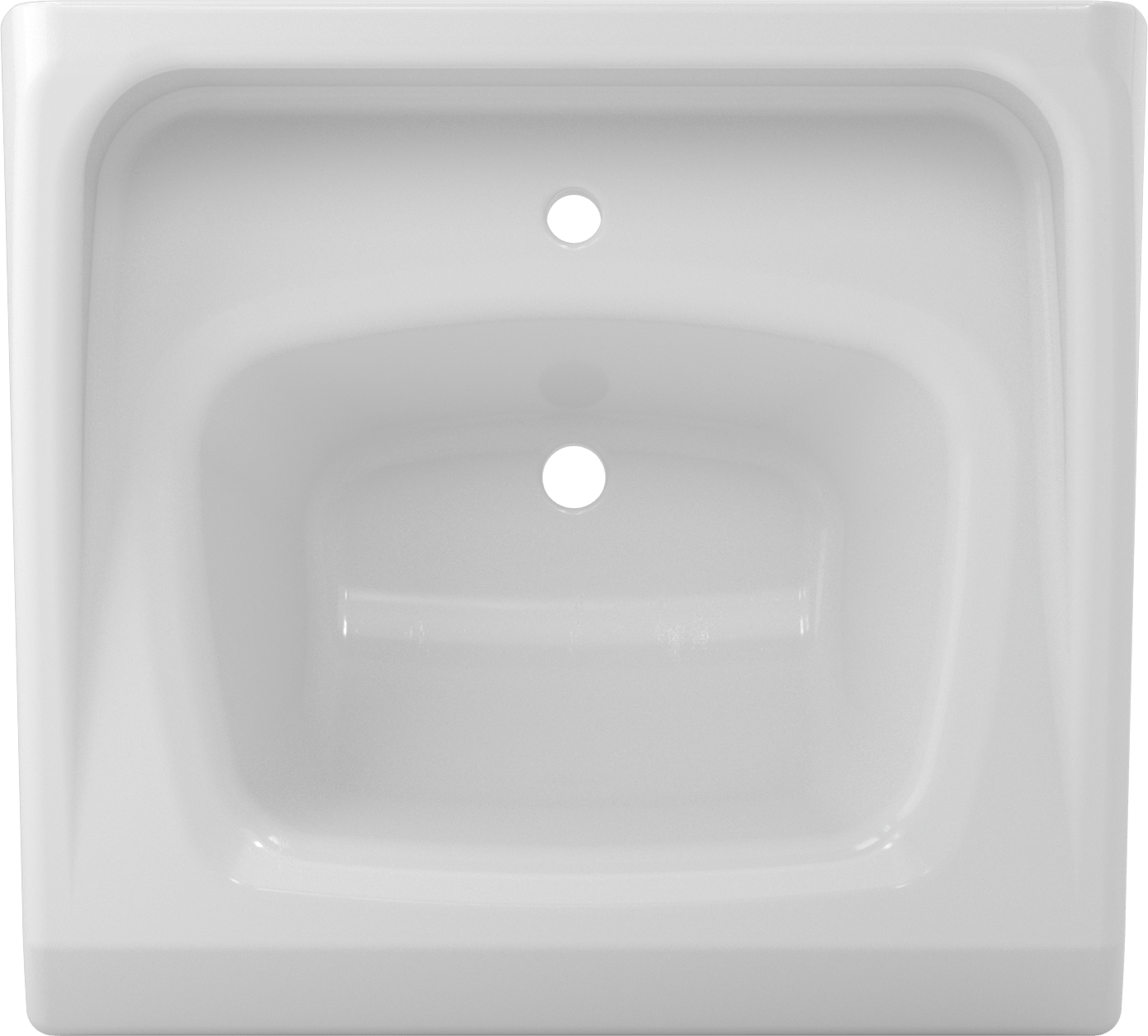 Beyaz Porselen Duvara Monte Lavabo, 20-3/4" Genişlik x 18-1/4" Derinlik x 12-1/4" Toplam Yükseklik