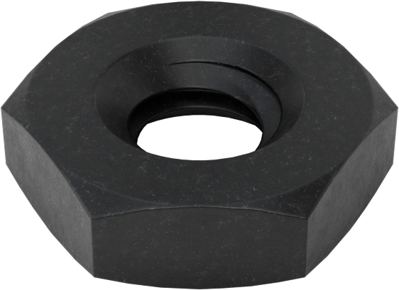 Siyah Oksit 18-8 Paslanmaz Çelik İnce Profilli Altıköşe Somun, M2 x 0.4 mm Diş Boyutu