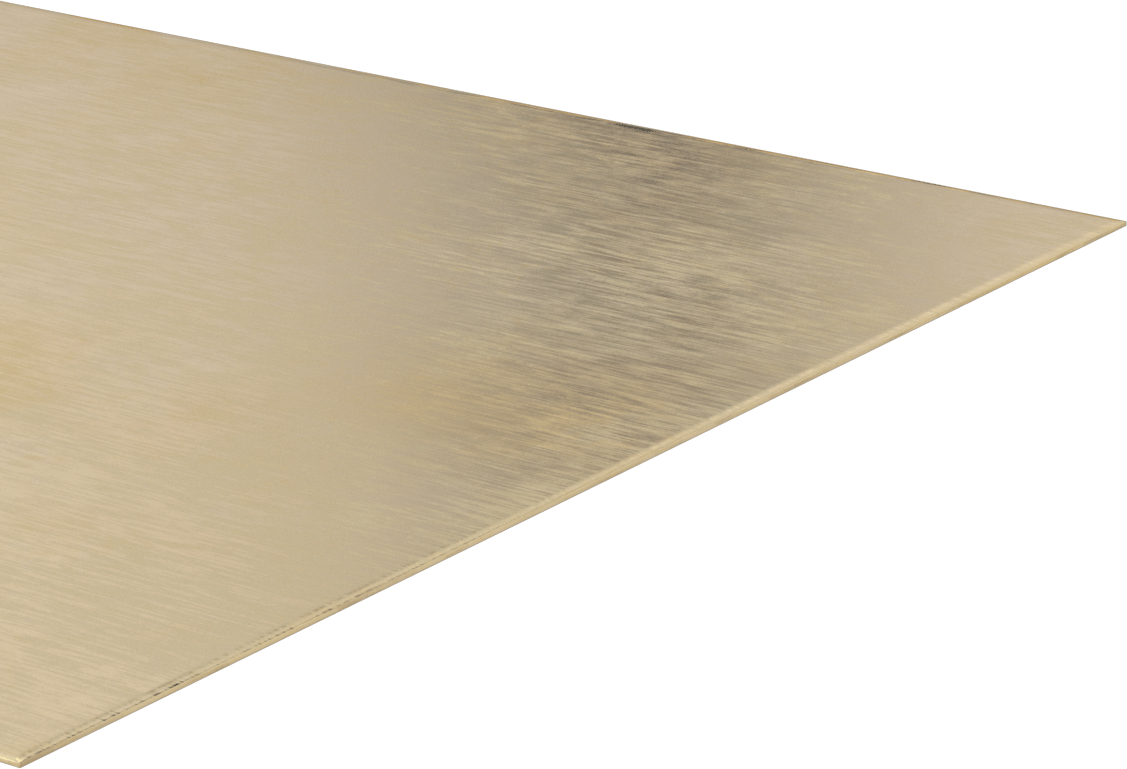 Fırçalanmış Ultra Şekillendirilebilir 260 Pirinç Levha, 0.0320" Kalınlık, 12" x 12"