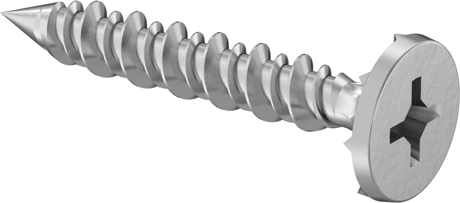 Çelik Sıyrılmaya Dayanıklı Vidalar, Alçıpan ile Ahşabı Birleştirme için, Numara 8 Boyut, 1.25" Uzunluk — No. 8, Sivri, 1 1⁄4"