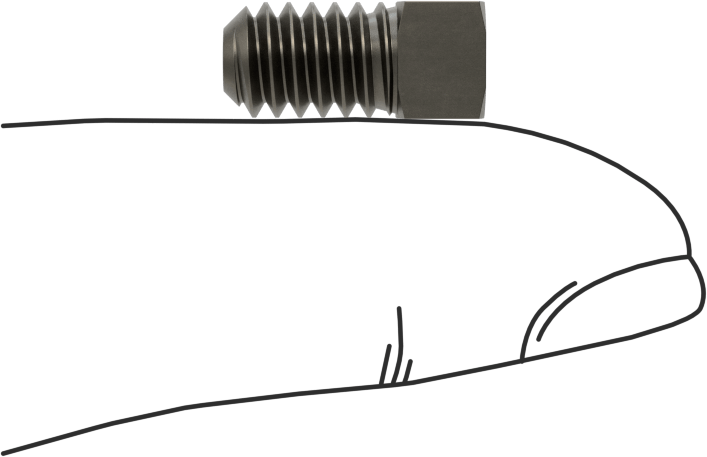 Dıştan Kare Tahrikli Çelik Çukur Uçlu Setskur, 1/4"-20 Diş, 3/8" Uzunluk