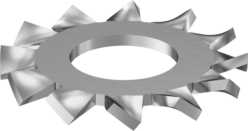 316 Paslanmaz Çelik Dış Dişli Kilit Pul, 6 numaralı vida boyutu için, 0.141" İç Çap, 0.32" Dış Çap — Dış, 316 Stainless Steel, Stainless…