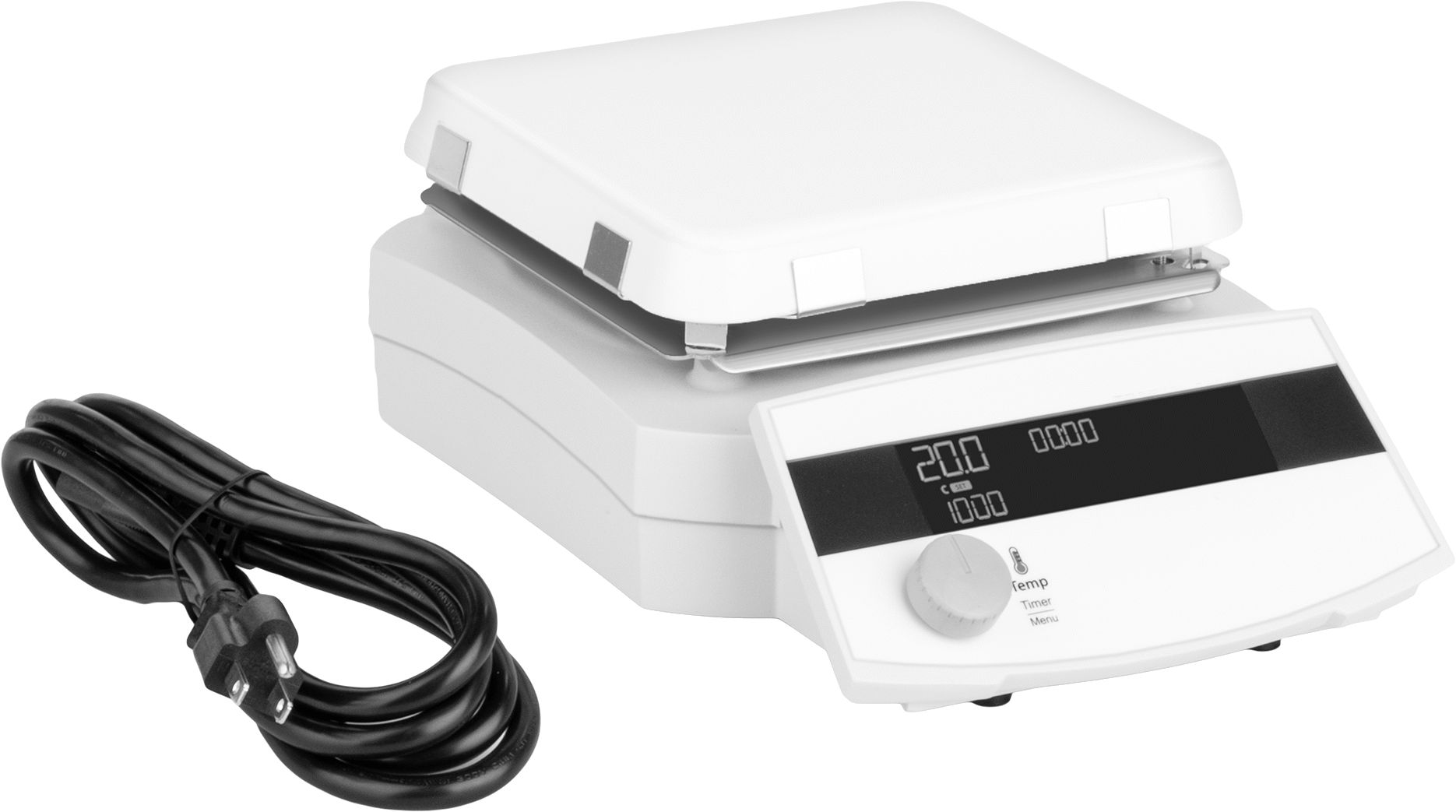Cam Kaplar için Isıtma Plakası, Sıcak Yüzey Uyarısı — 120V AC, Dikdörtgen, 5° C ila 550° C